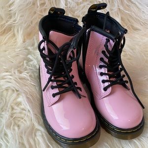 Dr. Martens toddler size 9. Light pink patent leather.